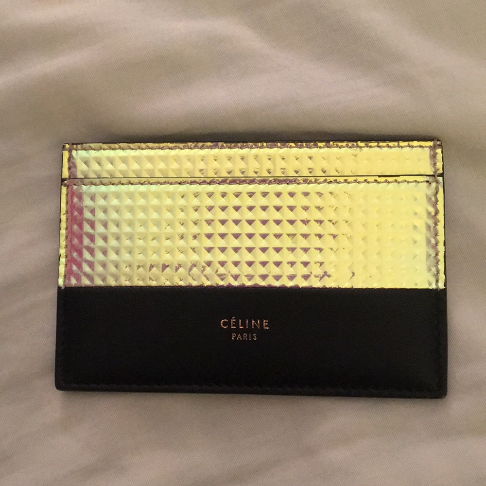 Holographic Celine Card Holder
